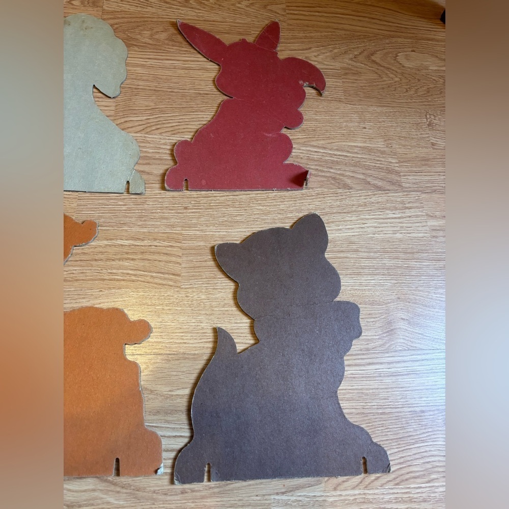 Vintage Animals Pressed Cardboard Wall Decor Lot Of 6 - Picture 10 of 11
